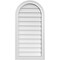Ekena Millwork Round Top Surface Mount PVC Gable Vent w/ 2"W x 1-1/2"P Brickmould Frame, 18"W x 36"H GVPRT18X3602SN - alternate 1